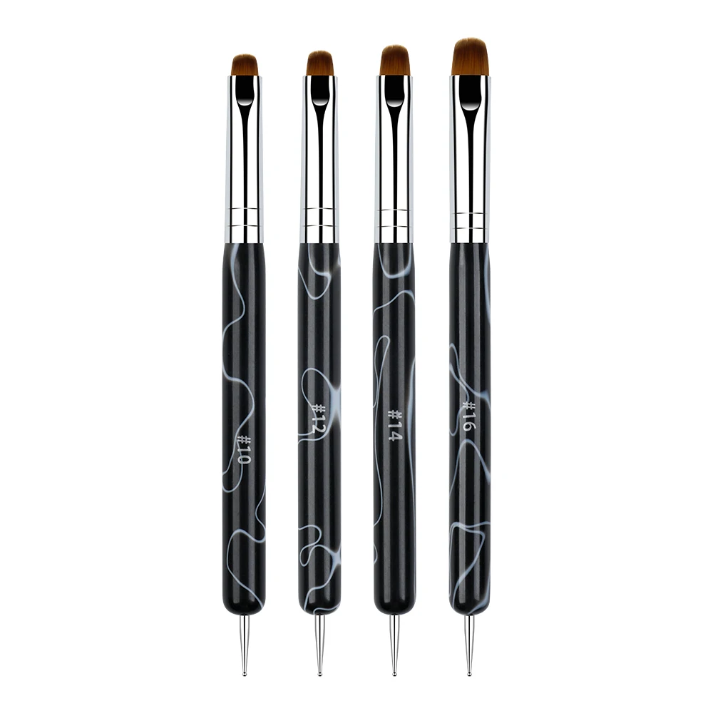 French Nail Art Brush Dual End Nail Art Dotting Pen Acrylic Drawing Rhinestone Gel Painting Manicure Tool for Beginner nail art pen,nail art brush,nail art tools,rhinestone picker pen