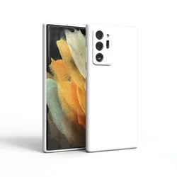 Silky Silicone Soft - Touch Protective Case - Full Back Cover - Note10Plus (White)