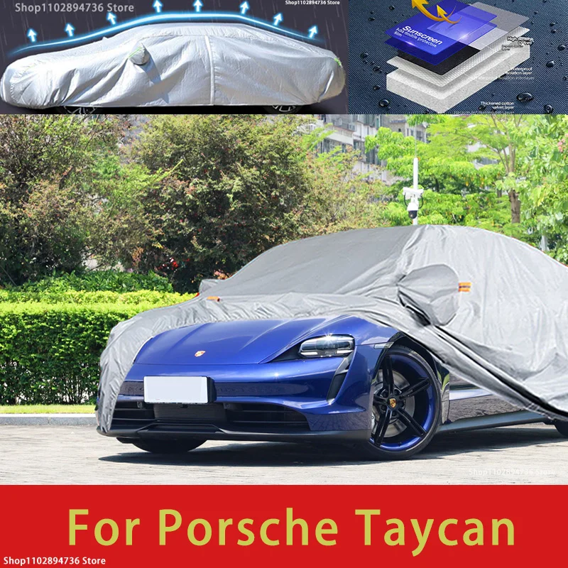 

For Porsche Taycan Outdoor Protection Full Car Covers Snow Cover Sunshade Waterproof Dustproof Exterior Car accessories