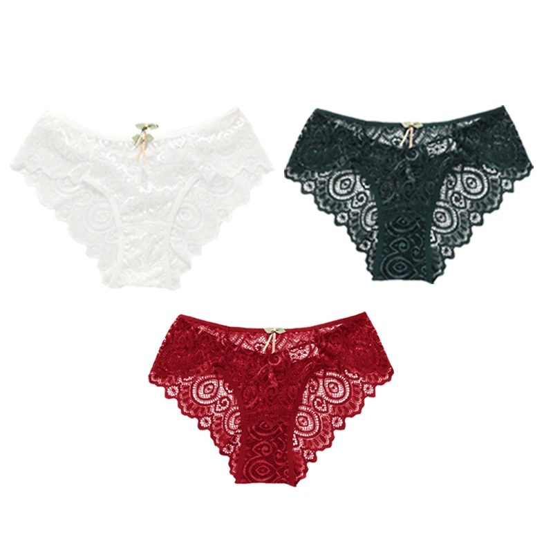 Cheap FallSweet 3 Pcs/Lot ! Women Sexy Lace Panties Sexy Briefs S