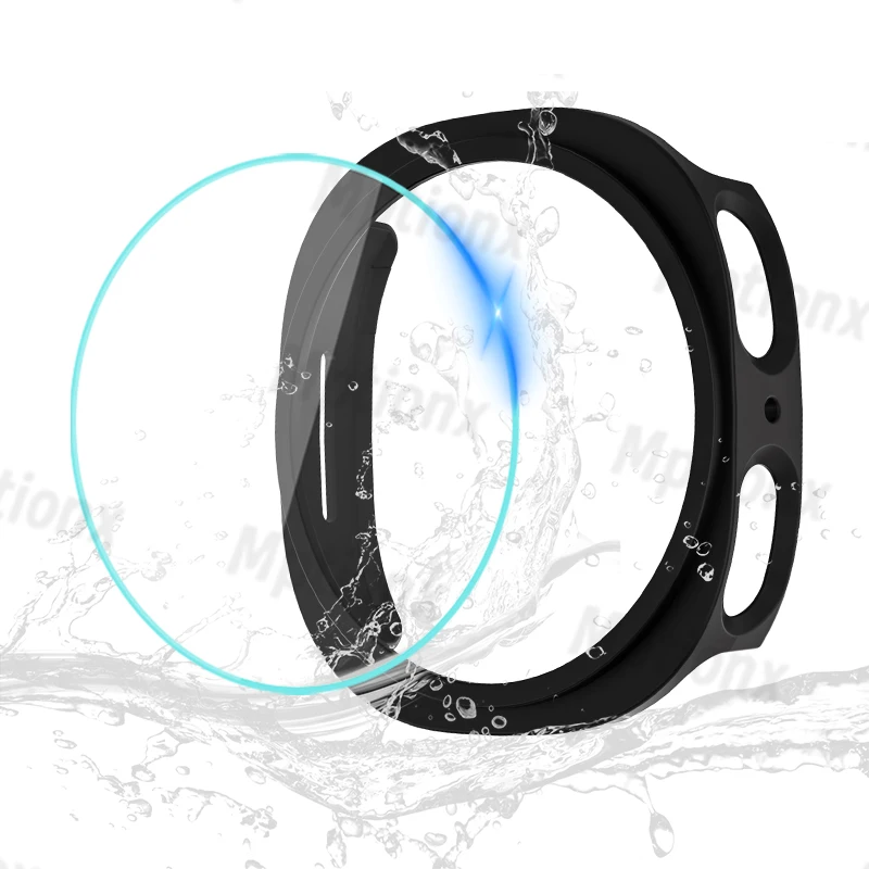 Waterproof PC Hard Bumper Frame with Glass Screen Protector