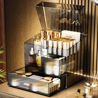 32x32x20cm Acrylic Luxury Cosmetics Storage Box Desktop Large Capacity Skin Care Lipstick Jewelry Dustproof Organizer Rack 2