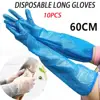 10PCS Waterproof Disposable Gloves Multifunctional Transparent Cleaning Long Gloves Durable Thickened Disposable Hand Sleeves 2