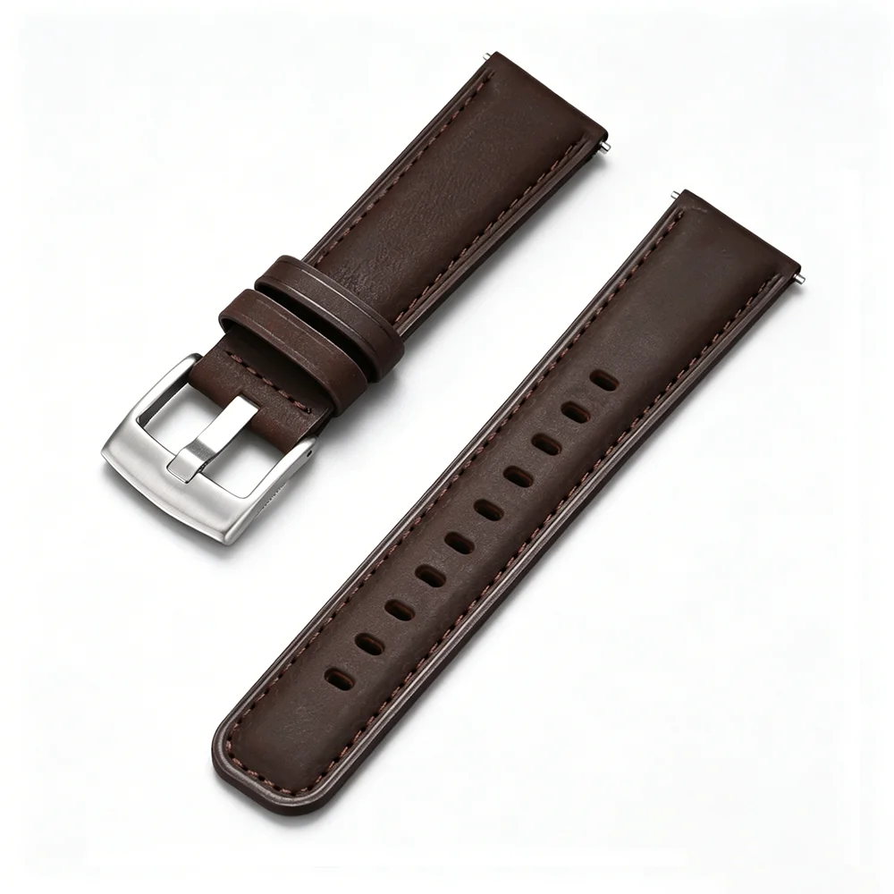 Vintage Dark Brown Crazy Horse Leather Watch Strap - Soft Nubuck Cowhide