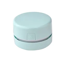 Compact Desktop Vacuum Cleaner, Portable and Battery - Powered with Brush, Adorable Macaron Hue (Green)
