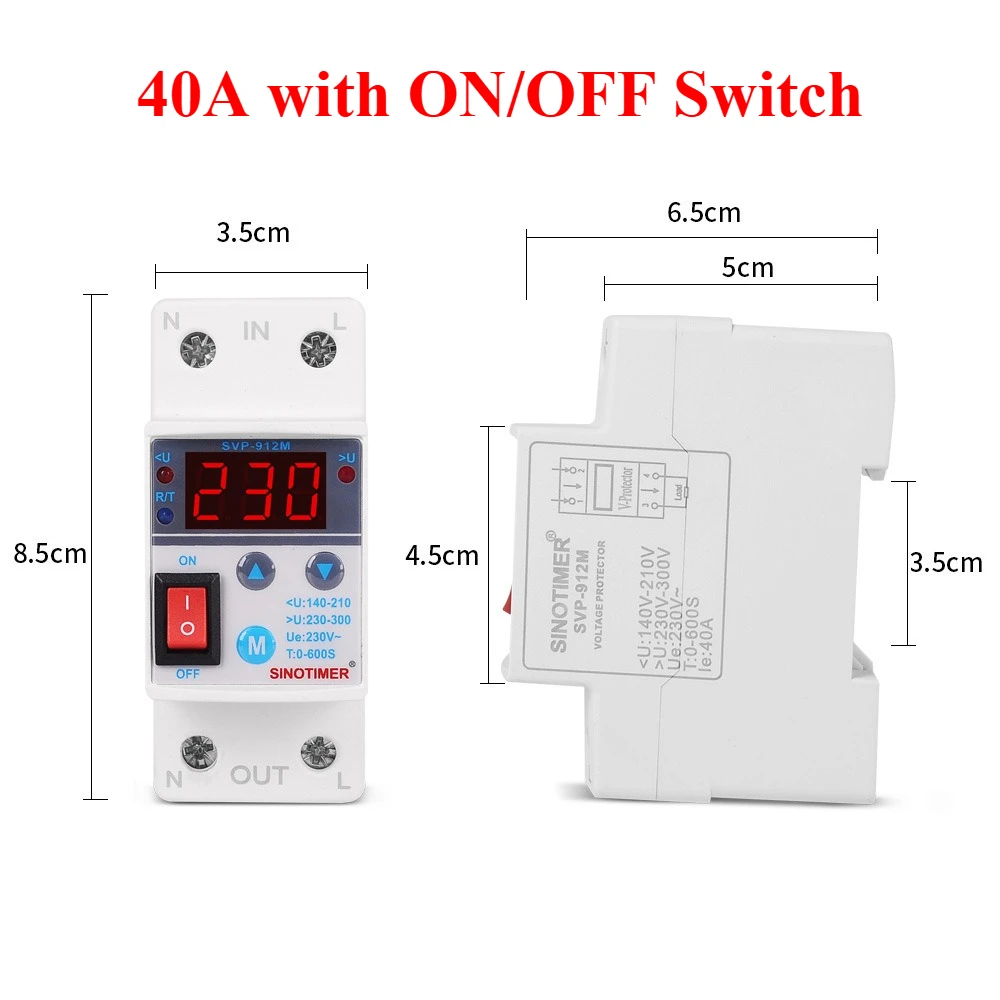 Walfront Protecteur De Surtension Réglable Auto-récupération Sous