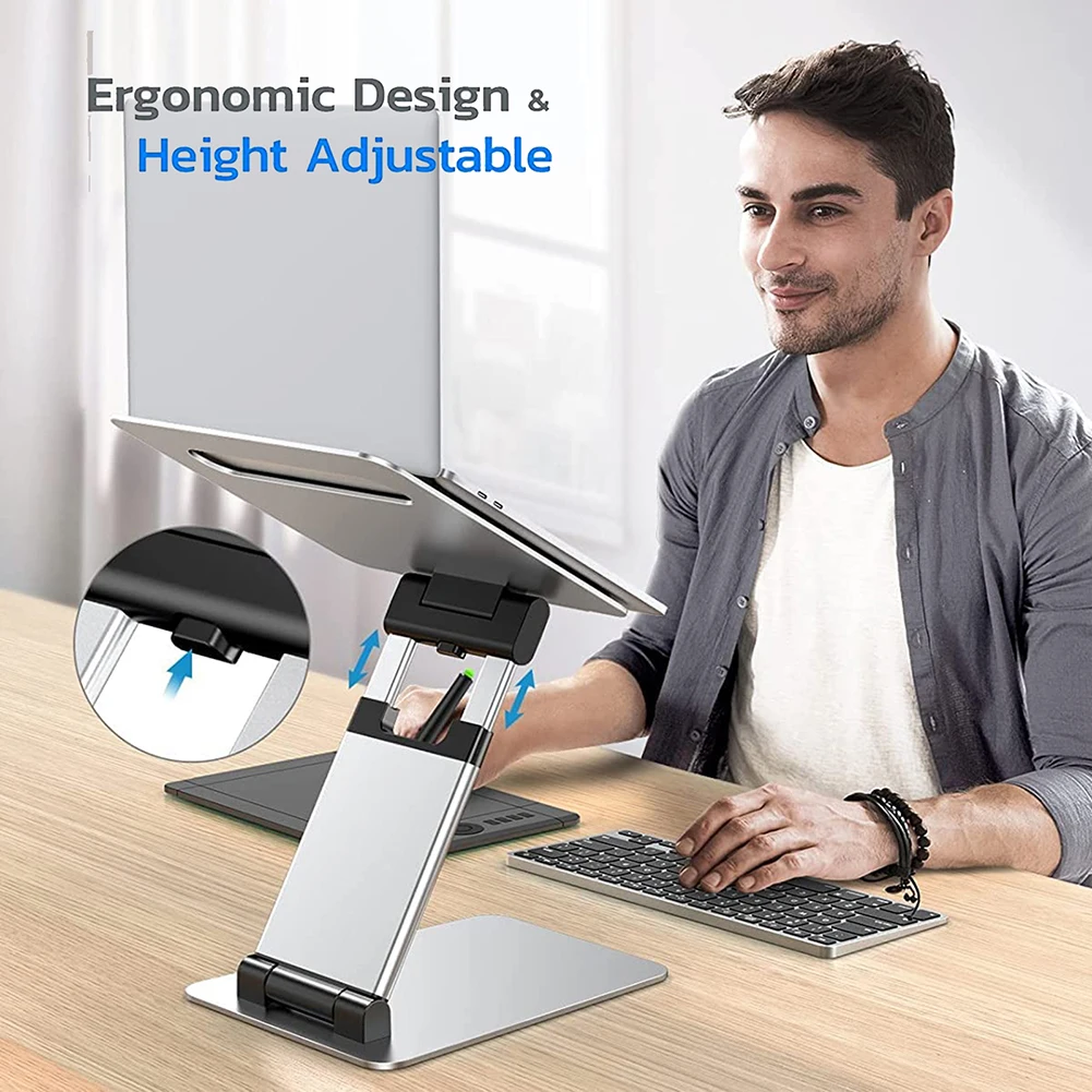 Telescopic Laptop Riser Stand Laptop Holder Riser Computer Tablet Stand Foldable Notebook Stand