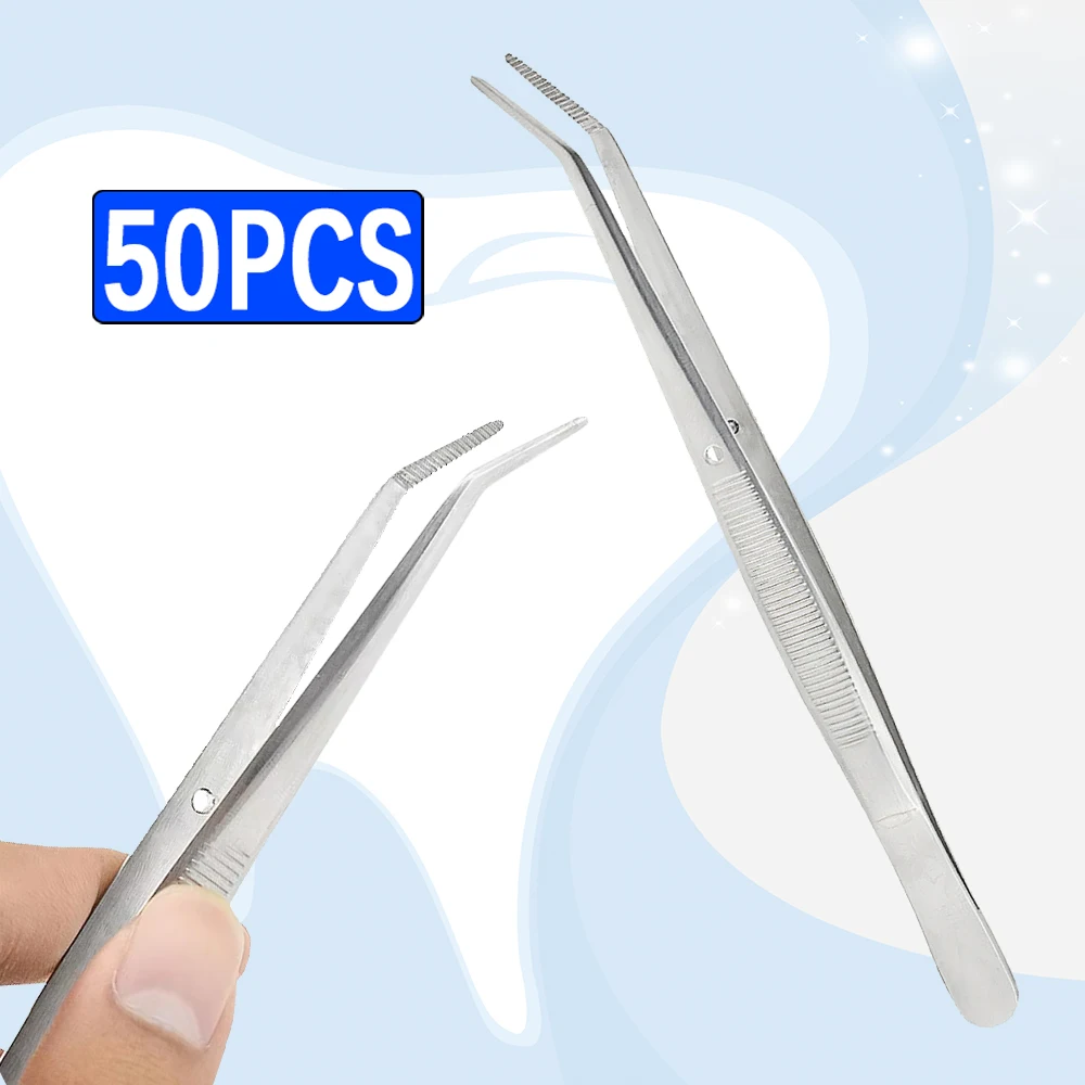 50 Stück Edelstahl-Zahnwattestäbchen Füllklammern für Zahnärzte, Kieferorthopädie und Medizinische Chirurgie