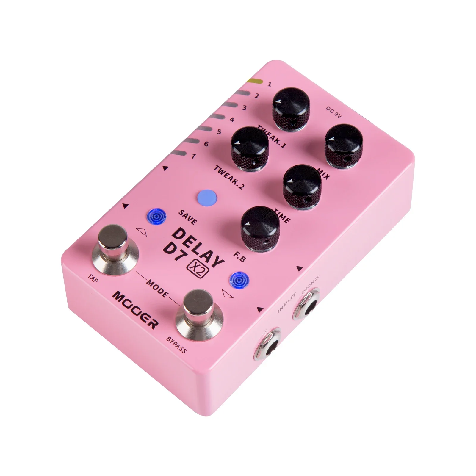 MOOER D7 X2 Guitar Delay Effects Pedal Dual Footswitch