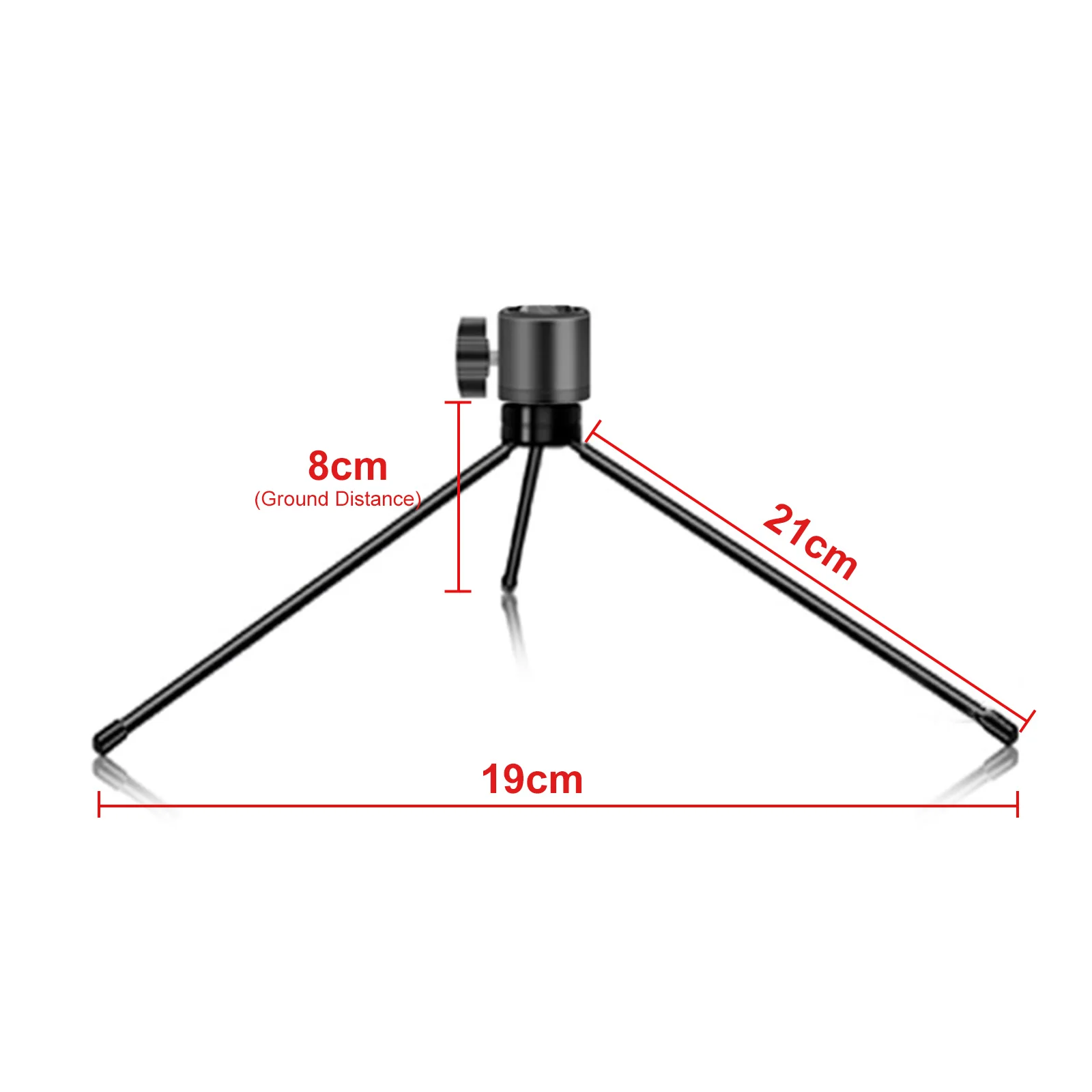Metal Mini Table Tripod Stand Desk Tripod with 1/4'' Screw for Gopro Camera Video Vlog Grip Panel Ring Light Phone Gimbal