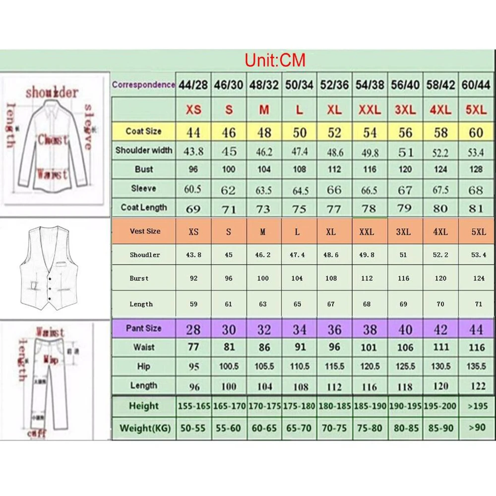 Royal Blue Casual Men's Suit Slim Fit Type 3 Pieces Double Breasted Breathable TR Plaid Thin Prom Dress Jacket Party Travel