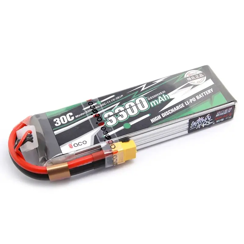 Batterie LiPo 3S 11.1V RC 2200mAh 30C/45C XT60 pour Drone Voiture