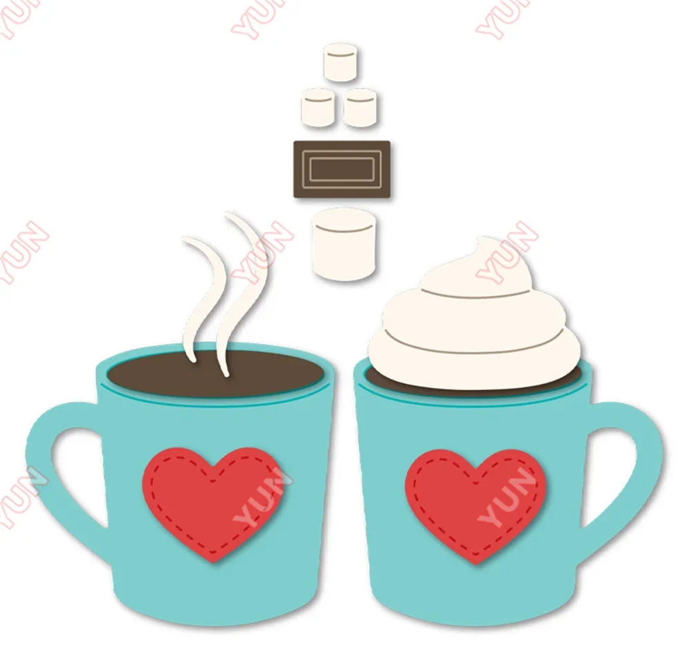 Stamps Dies Set Scrapbooking Diary Decoration Donuts Sprinkles Mug Words Clear Cameras Polaroids Die