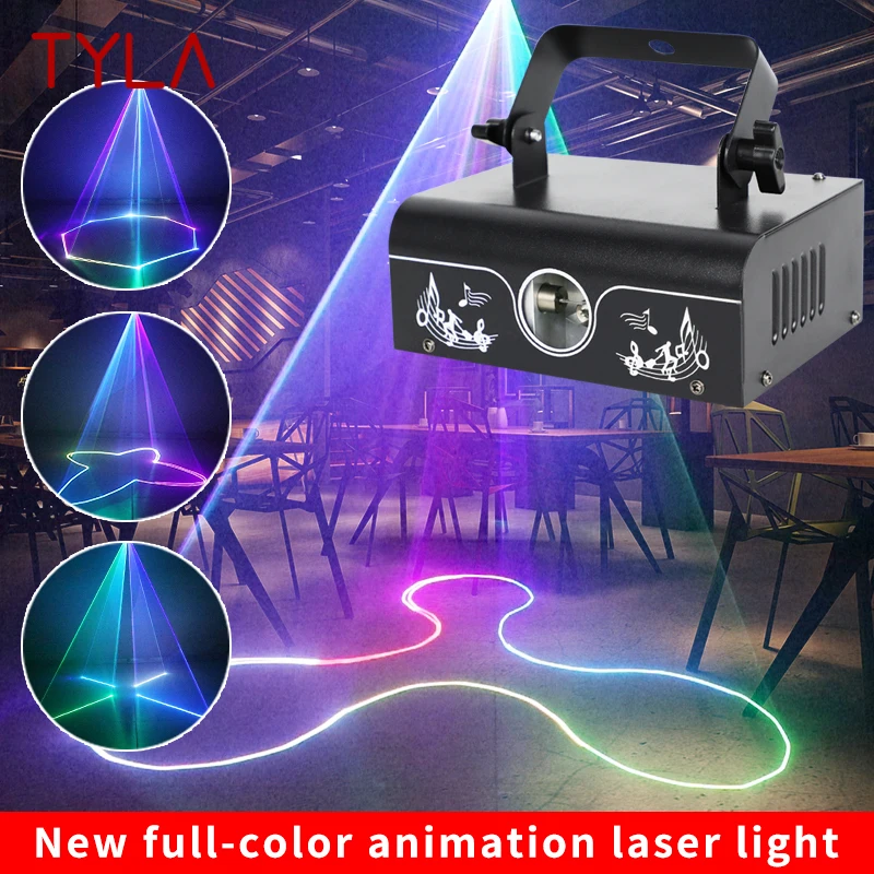 

TYLA 4D Beam Animation Laser Light Lamp LED Flashlight Voice Control Stage with For KTV Bar