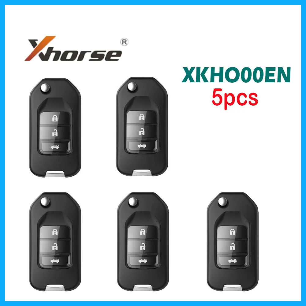 

5pcs Xhorse Wire Remote Control Key 4 Buttons XKHO00EN VVDI Universal Car Remote Key for Honda Type VVDI KEY TOOL Car Keys