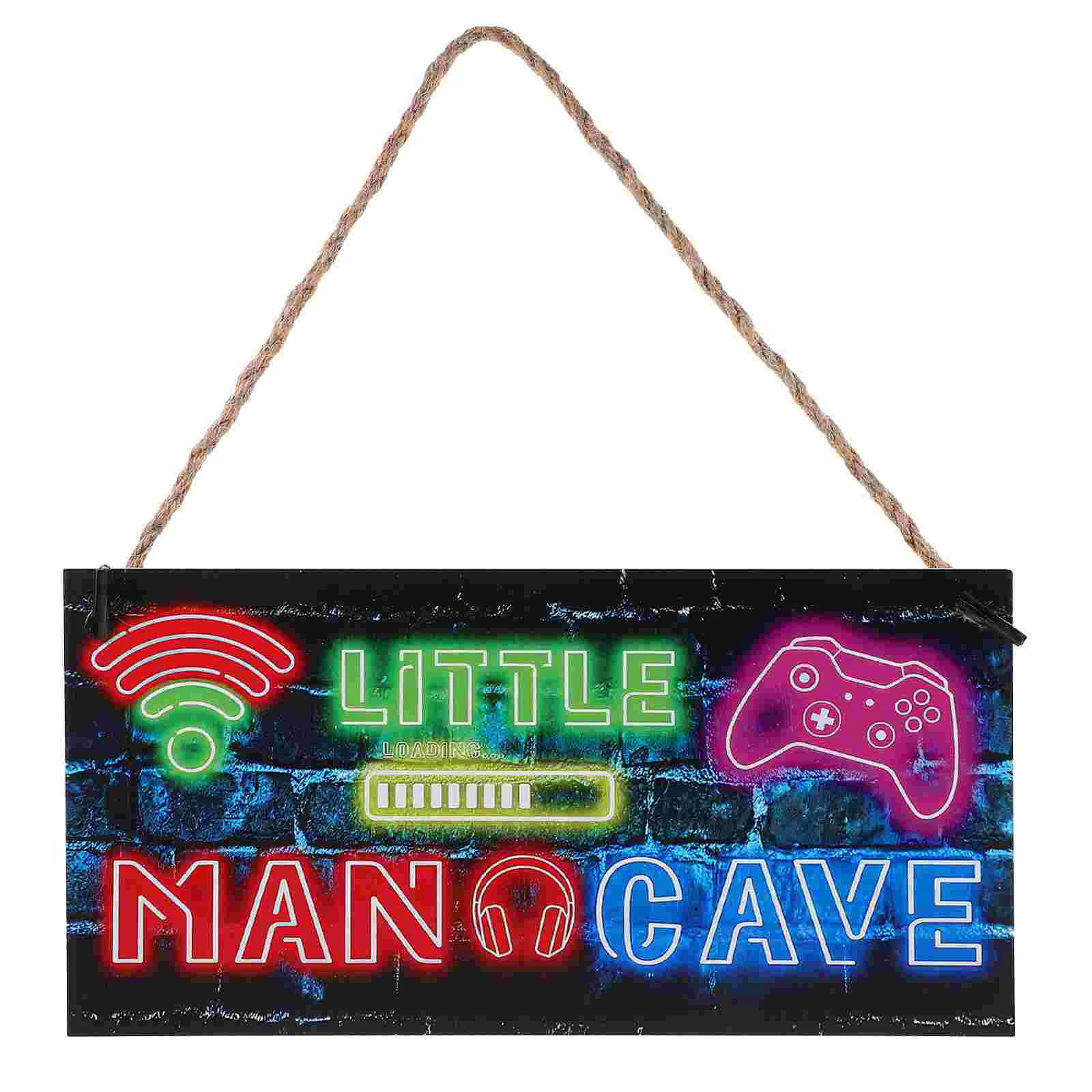 

Neon Game Decoration Gaming Room Playroom Boys Decorations Accessories Gamer Wall for Kids Wooden Door Sign The Gift