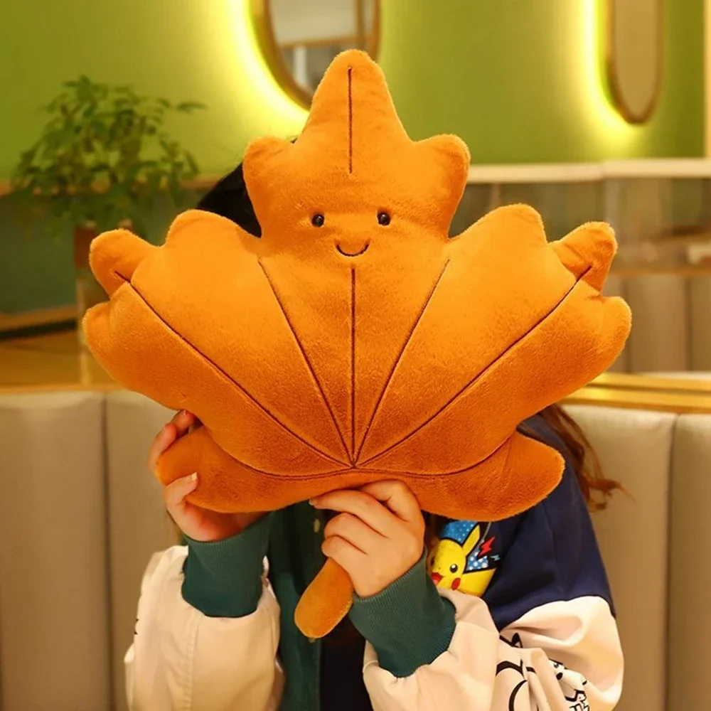 Six Styles Of Simulation Leaf Pillow Plush Toy Maple Ginkgo Leaf Home Sofa Bedside Sofa Car Decoration Photo Props The Best Gift 3