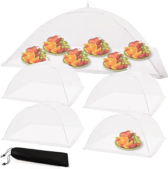 

Foldable Food Mesh Cover Fly Anti Mosquito Pop-Up Food Cover Umbrella Meal Vegetable Fruit Breathable Cover Kitchen Accessories