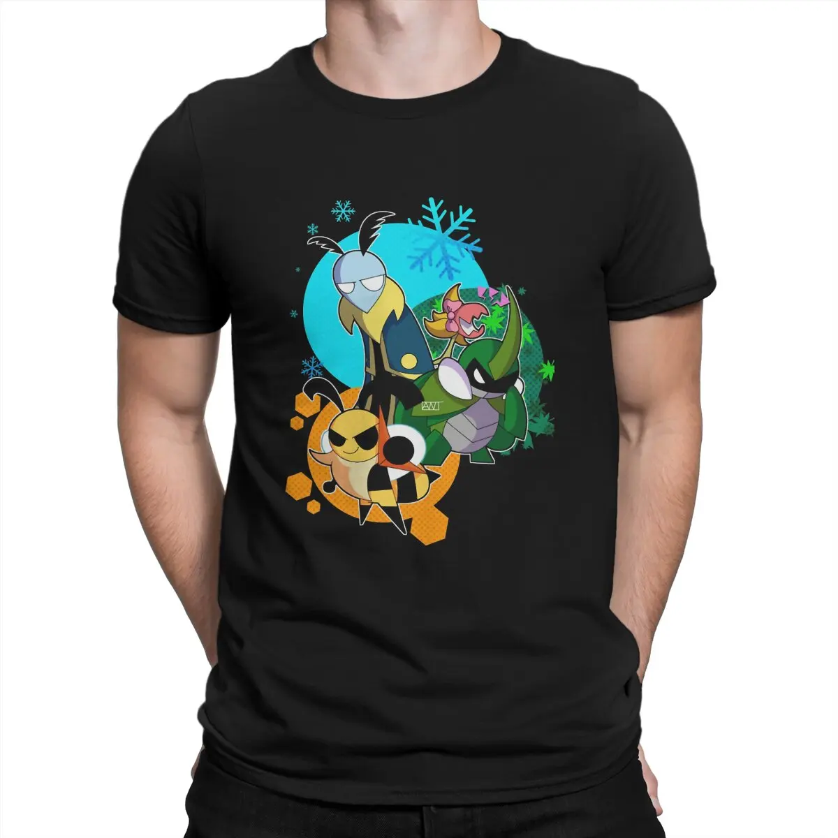 Vintage Bugs On A Fable T-Shirt Per Uomo T-Shirt In Cotone Girocollo T-Shirt Manica Corta Da Favola Abbigliamento Estivo