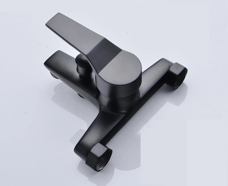 Description Picture 6 of itemBlack Shower Faucet Brass Mixer Wall Mounted Single Handle Bathroom Mixer Tap & Hand Shower & Shower Sliding Bar