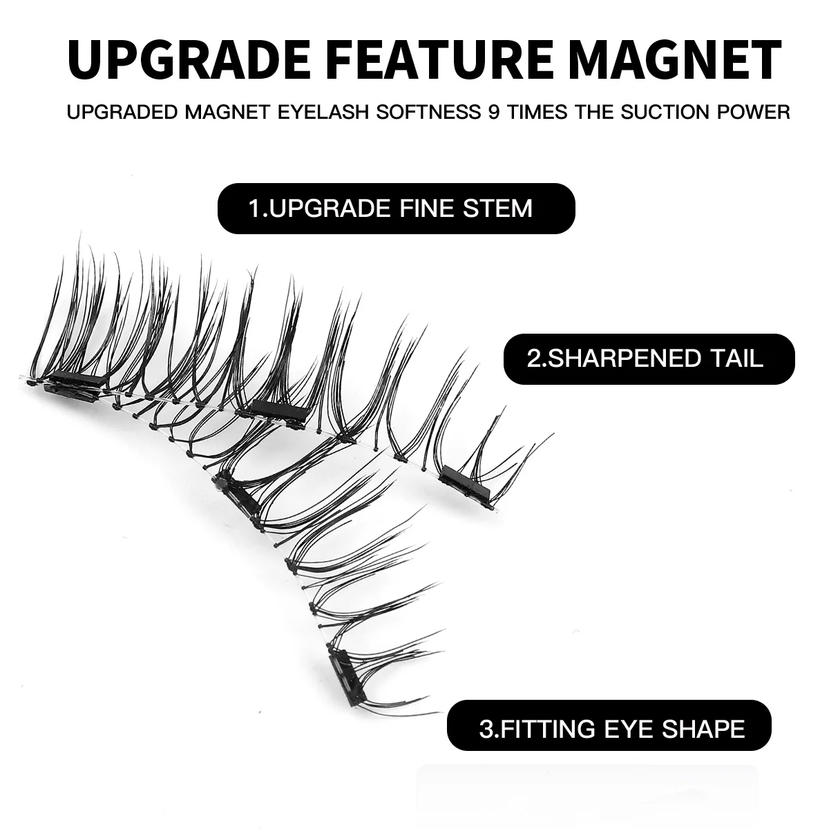 3D Natural Magnetic Eyelashes False Mink Invisible Long Magnetic Lashes Natural Thick False Eyelashes Soft for Extensi fake eyelashes