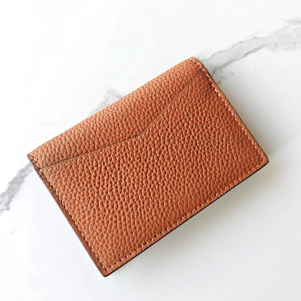 Benutzerdefinierte Name Luxus Männer Waalet Echtes Leder Personalisieren Initialen Mini Frauen Kartenhalter Mit Geschenk Box Kleine Business Brieftasche – Detail 14