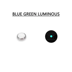 Luminous Blue - Green Watch Bezel Insert with Pearl Dot (Blue Green Luminous)