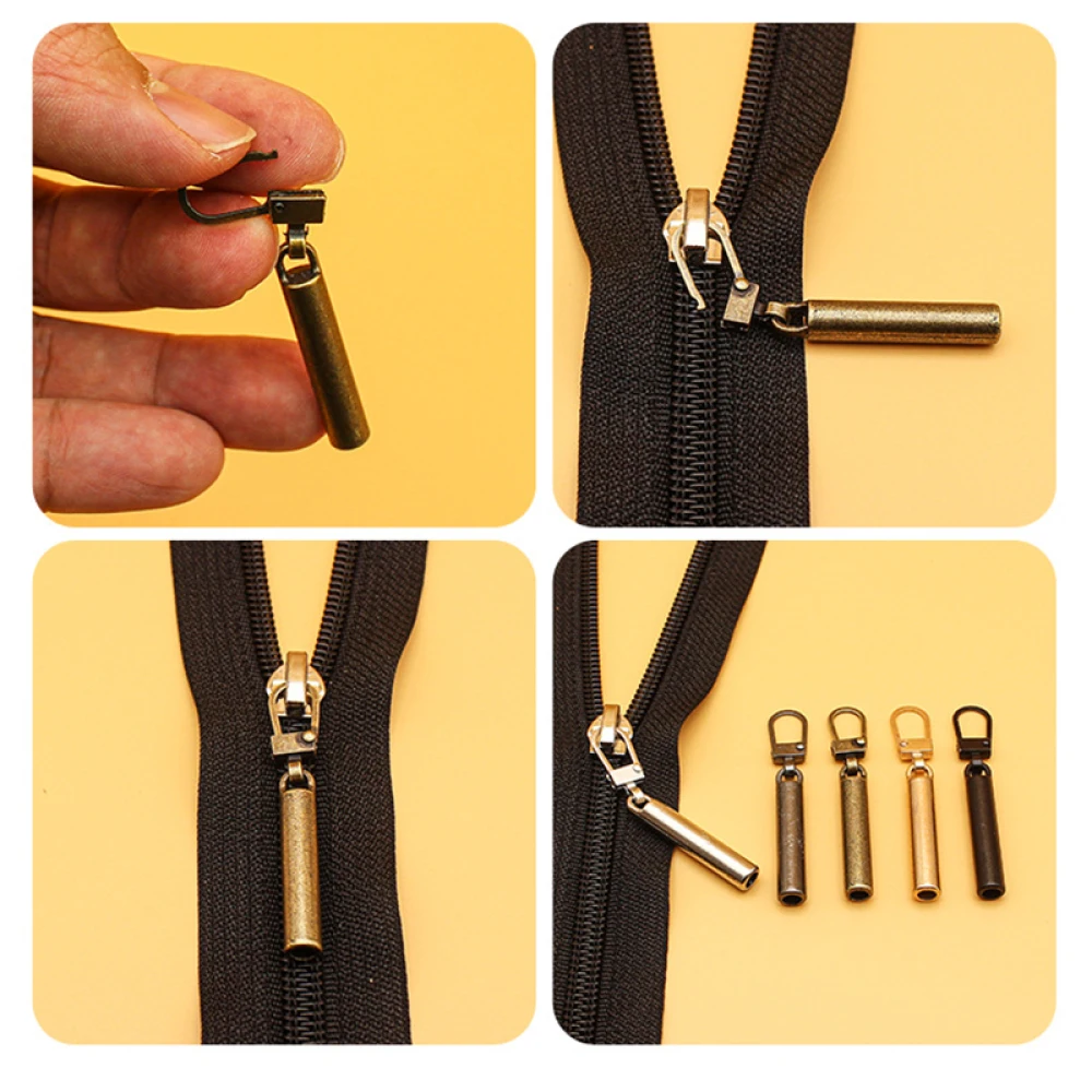 Description Picture 2 of item5pcs Metal Zipper Slider Detachable Zipper Repair Kit Zipper Pull For Clothing Jacket DIY Craft Zip Head Sewing Accessories