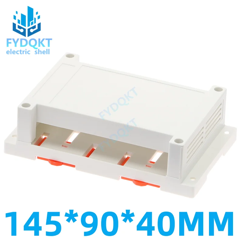 1pcs 145x90x40mm ABS Plastic PLC Industrial Control Box Power Supply Case Guide Rail Type Instrument Shell electronic enclosure case electrical box electrical distribution box