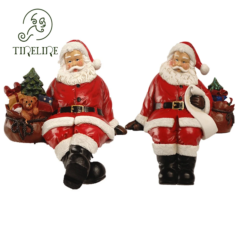 

Statue Art Decor Home New Year 2023 Abstract Decorations Christmas Sculpture Statuette Santa Claus Gift Crafts Modern Indoor