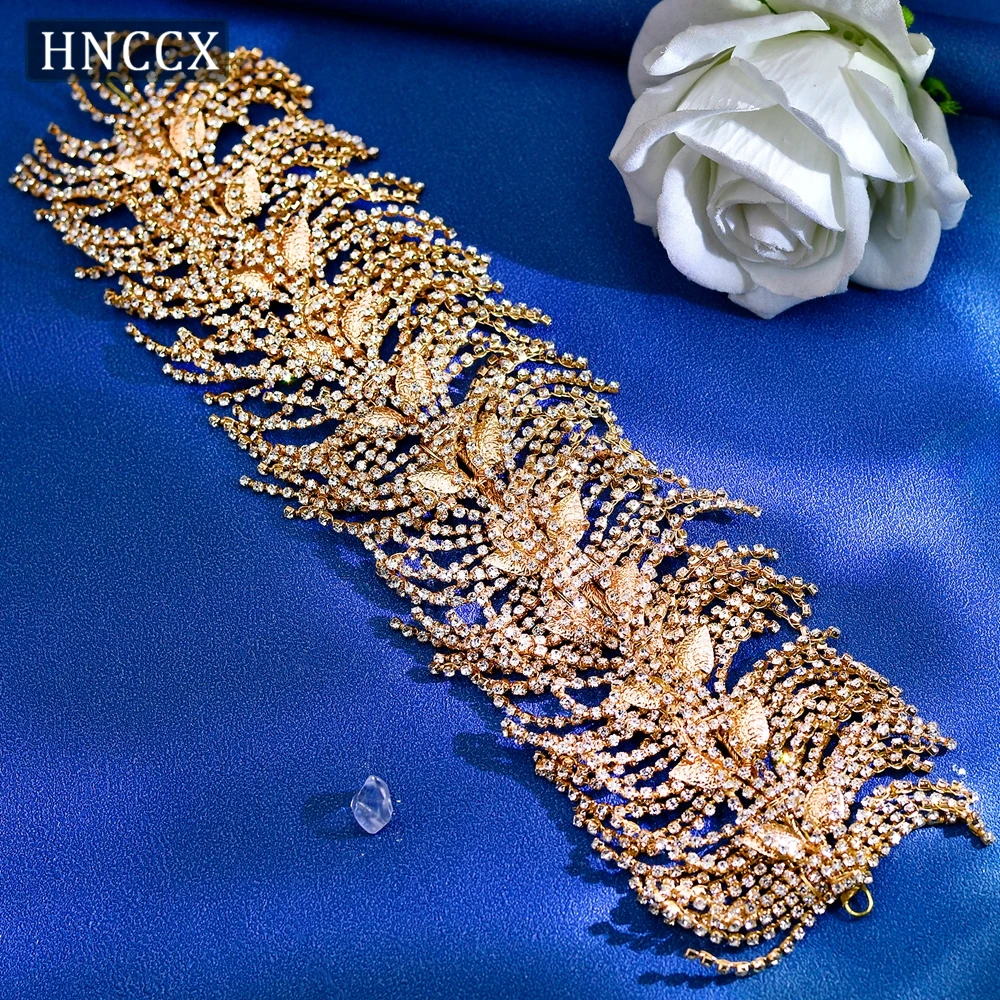 HNCCX Bridal Shiny Rhinestones Headband Women Headpiece Wedding Hair Accessories Hair Tiara Handmade Headdress For Party CP386 ﻿
