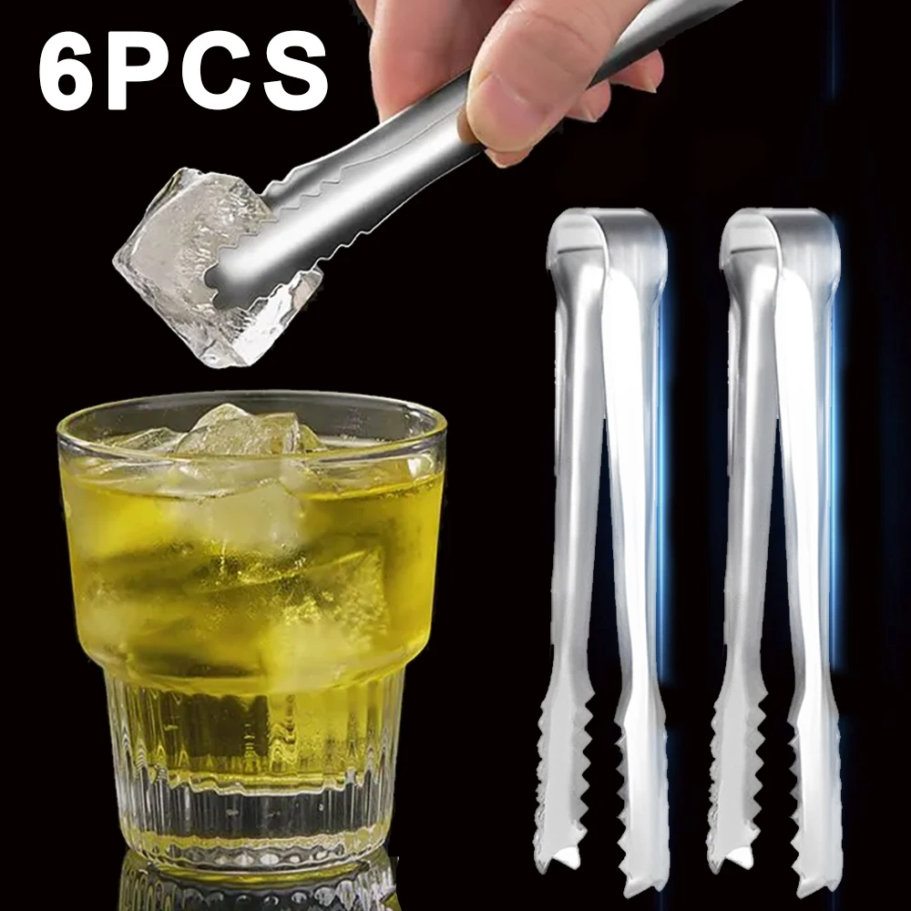 Qxsuse Stainless Steel Ice Tongs, 8 Pieces, Mini For Candy - View #8