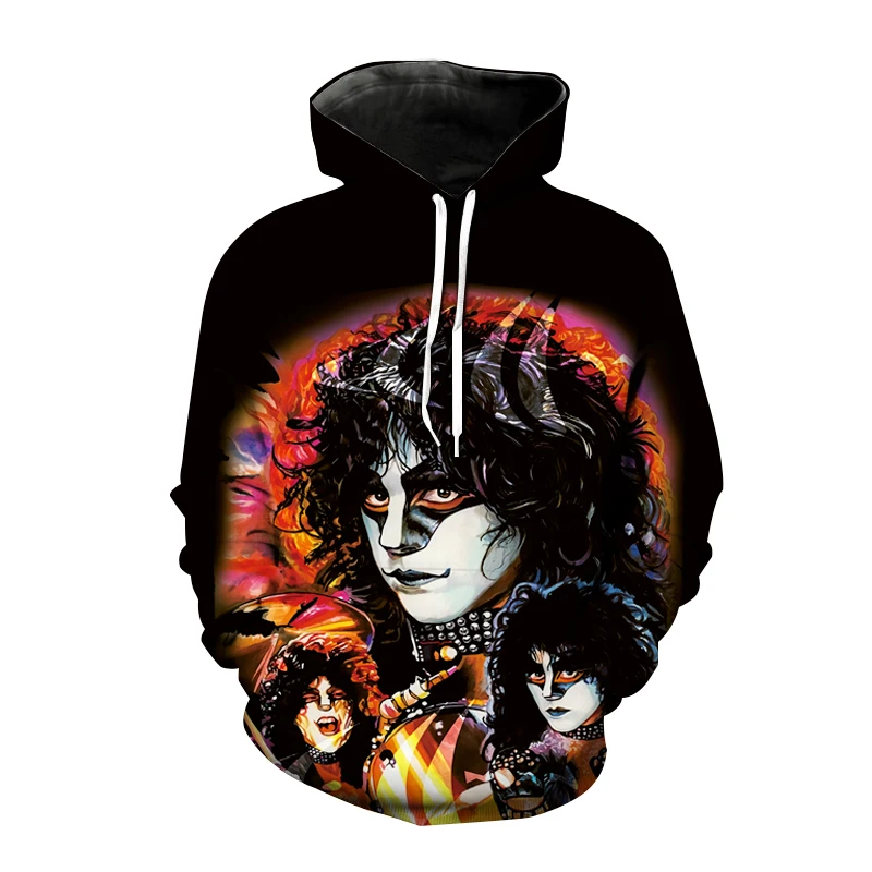 

Толстовка с капюшоном Kiss Band для мужчин и женщин, модный детский спортивный костюм в стиле хип-хоп, с 3D принтом рок Love, для мальчиков и девочек, одежда в стиле Харадзюку, 2023