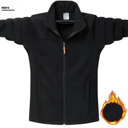 Unisex Plus Size Polar Fleece Winter Jacket - Windproof Tactical Soft Shell Coat - CN XXXL (Men-Black)