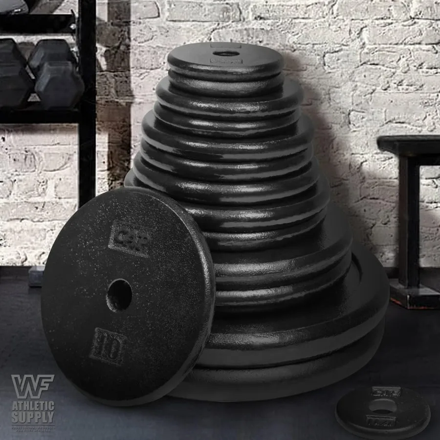 12.5LB (SET OF 4)Traditional/Classic 1-inch Hole Standard Solid Cast Iron Weight Plates - Great for Strength Training, Weightlif