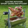 Rotisserie Grill Electric Motor Charcoal Spit Grill Stainless Steel Roaster/Lockable Wheels for Camping Outdoor 3