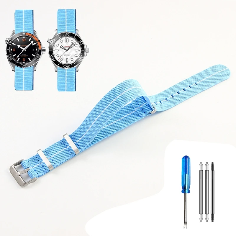 Elastic Nylon NATO Watch Strap - Multi-Size Diving Universal Bracelet