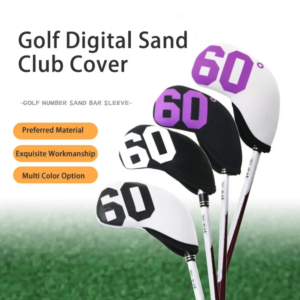 

4/7Pcs Golf Iron Club Headcovers Diving Material Golf Sand Wedge Protectors with Number Printed 48-60 Degree Golf Supplies