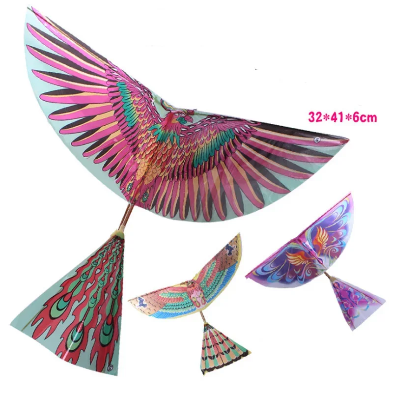 Creative Flying Birds Kite Elastic Rubber Band Powered Flying Birds Kite Kids Toy Gift 1PC Random Color