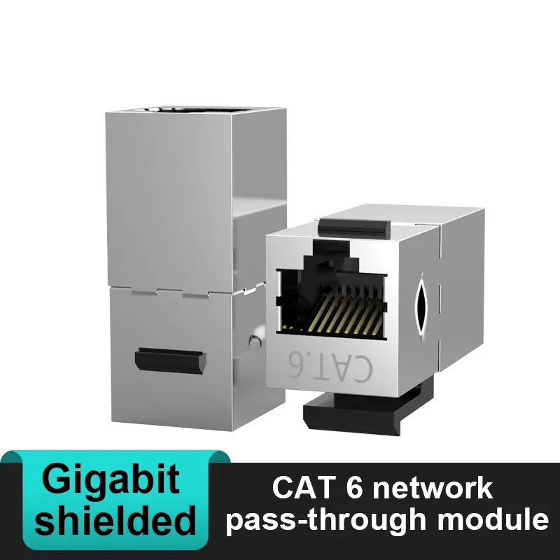 

Computer CAT6 shield card network passthrough module,Keystone jack coupler,RJ45 connection adapter, Ethernet LAN cable mini