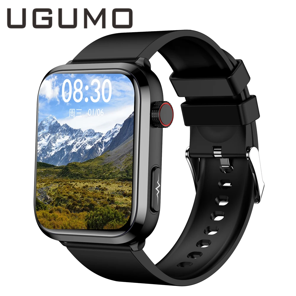 

UGUMO ET210 Blood Sugar ECG+PPG Smart Watch AI Voice Assistant Bluetooth Call Uric Acid Blood Lipid Monitoring Health Watch