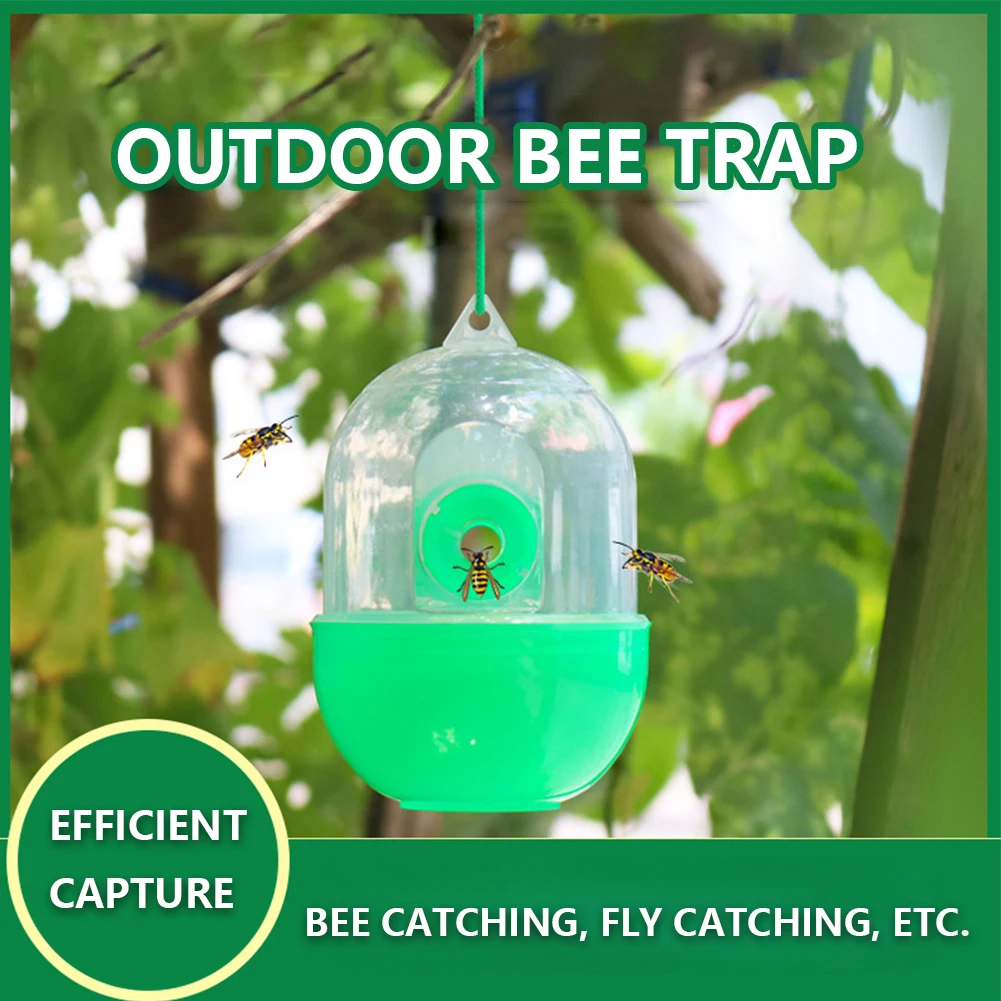 1-5Pcs Reusable Fly Trap For Wasp Bees Hornets Catcher Insect Traps Hanging Plastic Asian Hornet Catcher for Garden Orchard Farm