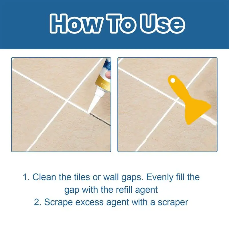 20/120ML Tile Gap Refill Beauty Seam Agent Grouting Fill Tile Glue Sealer Repair Ceramic Glue Floor Gap Fill In Agent images - 6