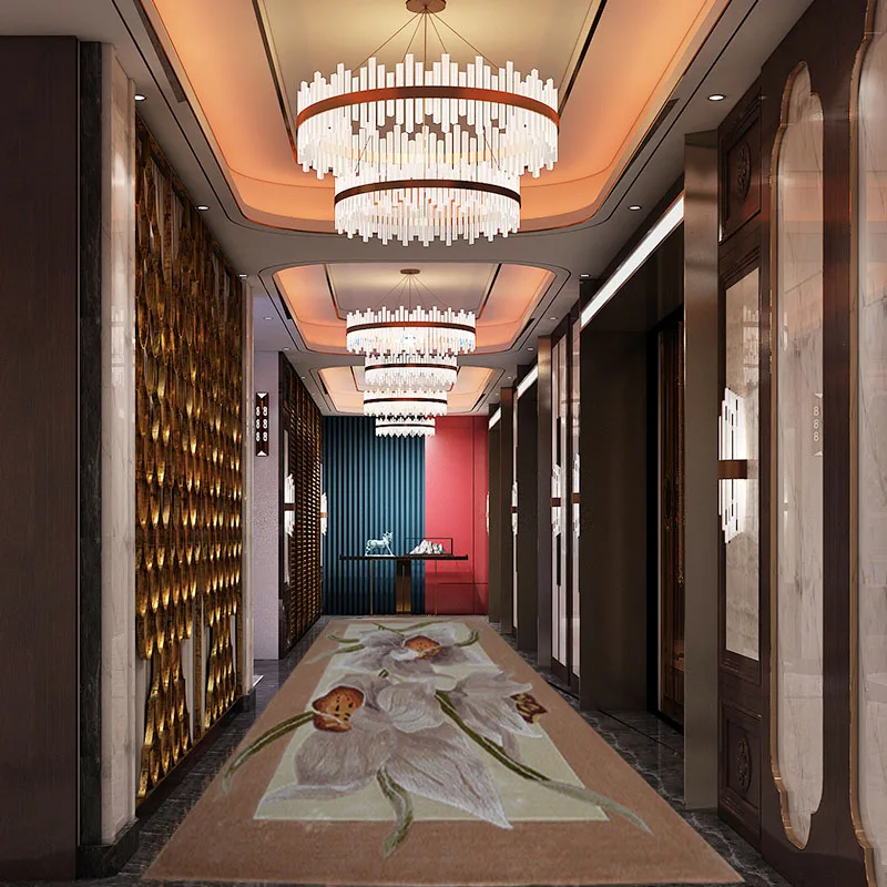 

Customized Hand Carved Carpets For Living Room Thick 100% wool Bedroom Rug American Style Villa Sofa Full size Floor Mat