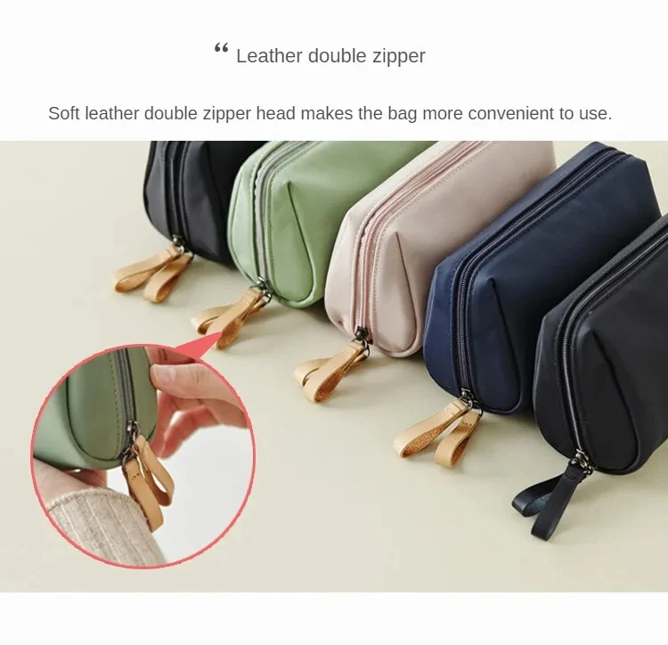 2024 neue Frauen Kosmetik tasche einfarbig koreanischen Stil Make-up Tasche Beutel Kultur beutel wasserdichte Make-up Organizer Fall Luxus Tasche – Detail 12