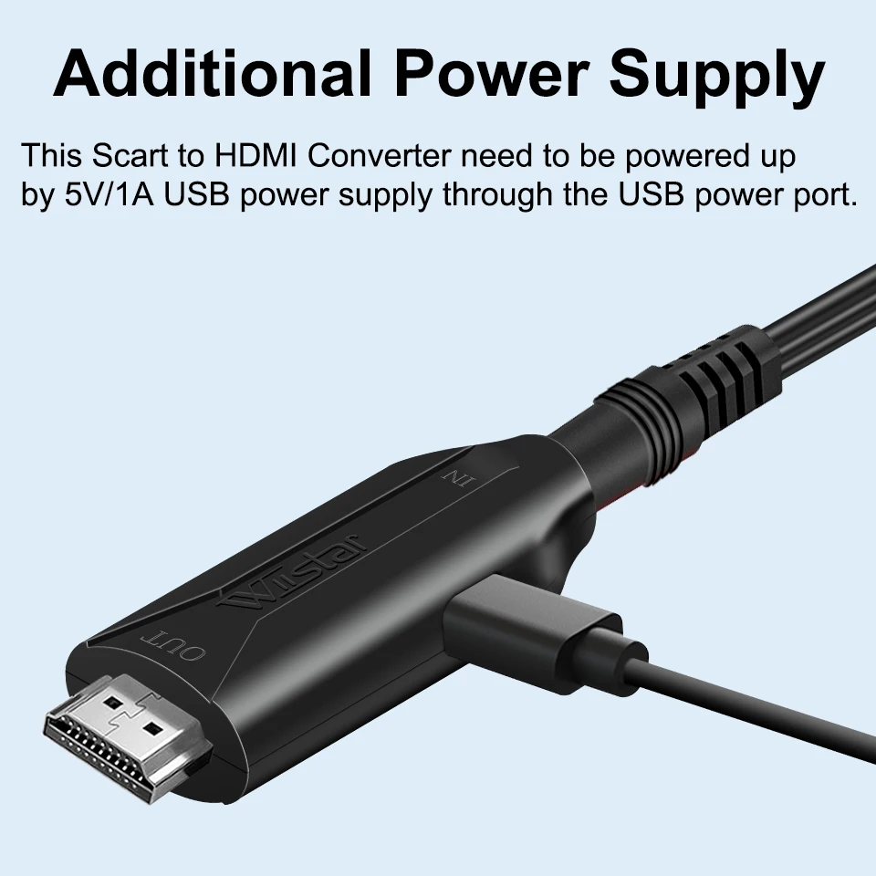 Scart to kompatybilny kabel konwertera profesjonalny Adapter Audio wideo do telewizora HD akcesoria do gier DVD
