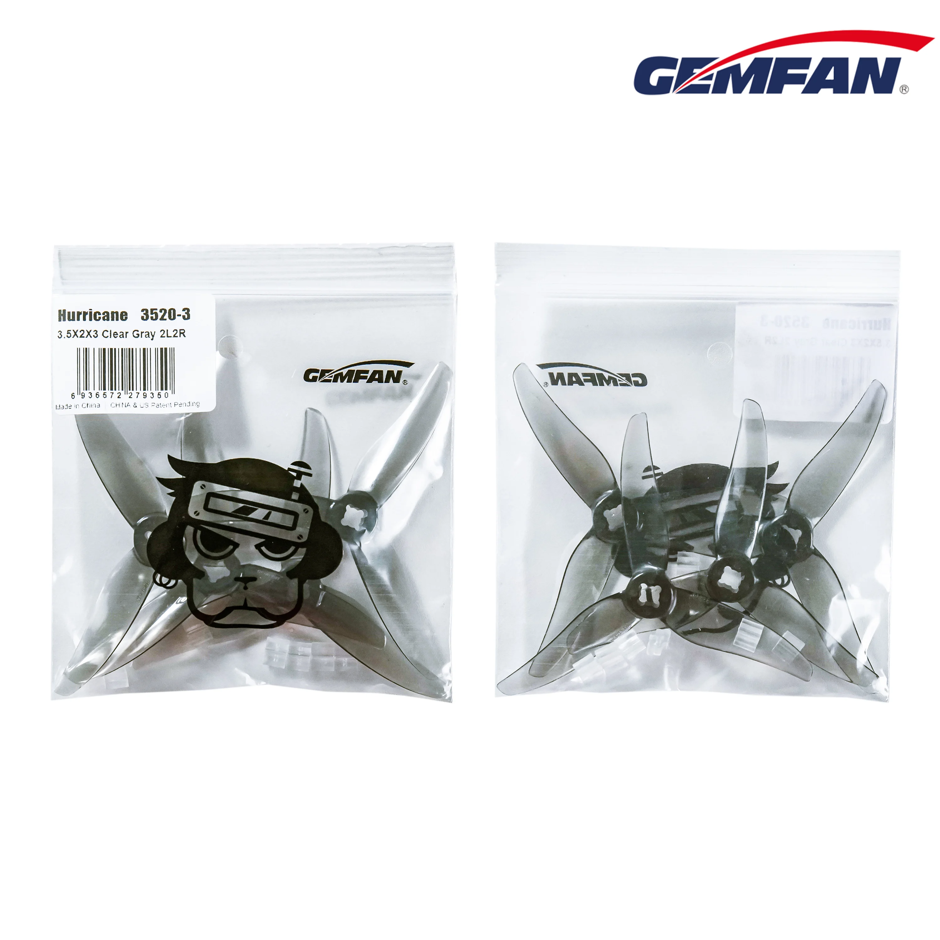 12 Paia (12Cw + 12Ccw) Gemfan Hurricane 3520 3.5 X2X3 3-Blade Pc Elica Per Rc Fpv Freestyle 3.5 Pollici Cinewhoop Ducted Droni