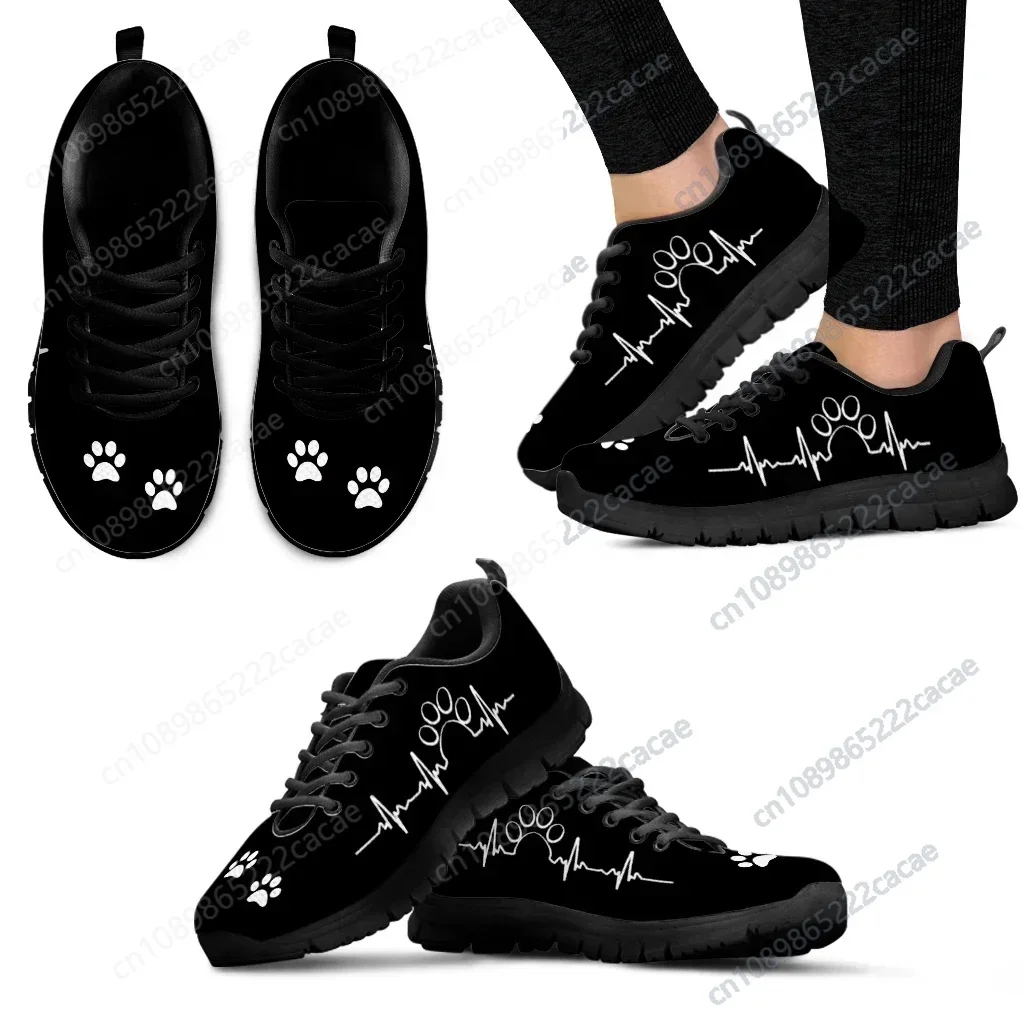 Dog Puppy Schnauzer Print Pattern Black Sneaker Shoes For Men Women main image 1