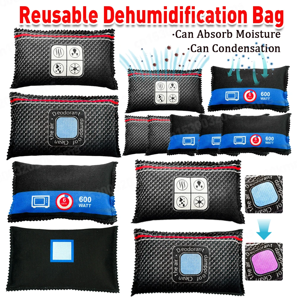 Car Dehumidifier Bag | Absorbs Damp, Condensation | 100% Leakproof &  Reusable