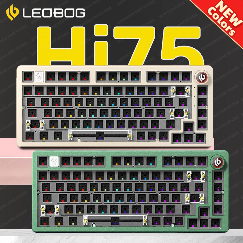 

LEOBOG Hi75 Sugar65 Custom Mechanical Keyboard Aluminum Kits Hot Swap Wired Gaming Keyboard RGB Gamer Gasket Keyboard With Knob